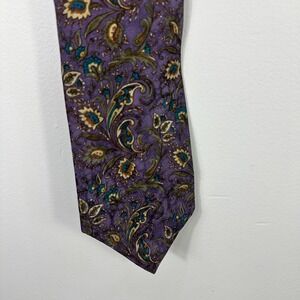 Vintage Christian Dior Tie Mens Silk Paisley‎ Floral Made USA Neckwear Dress 90s